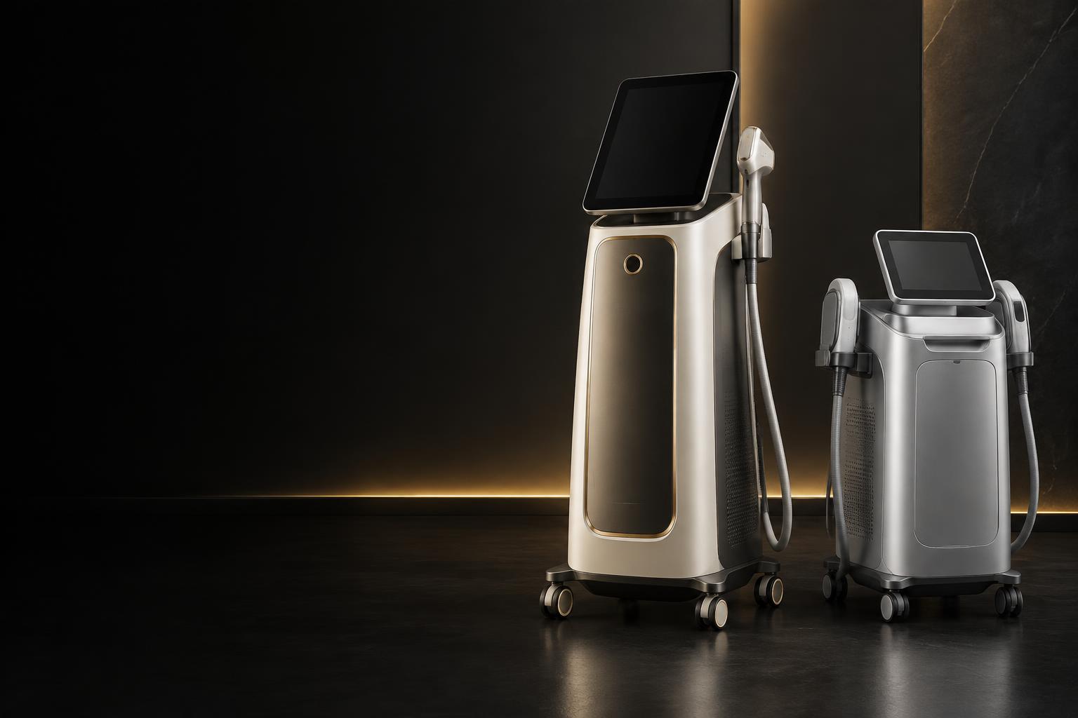 Equipos de medicina estética de alta gama en un espacio de exposición